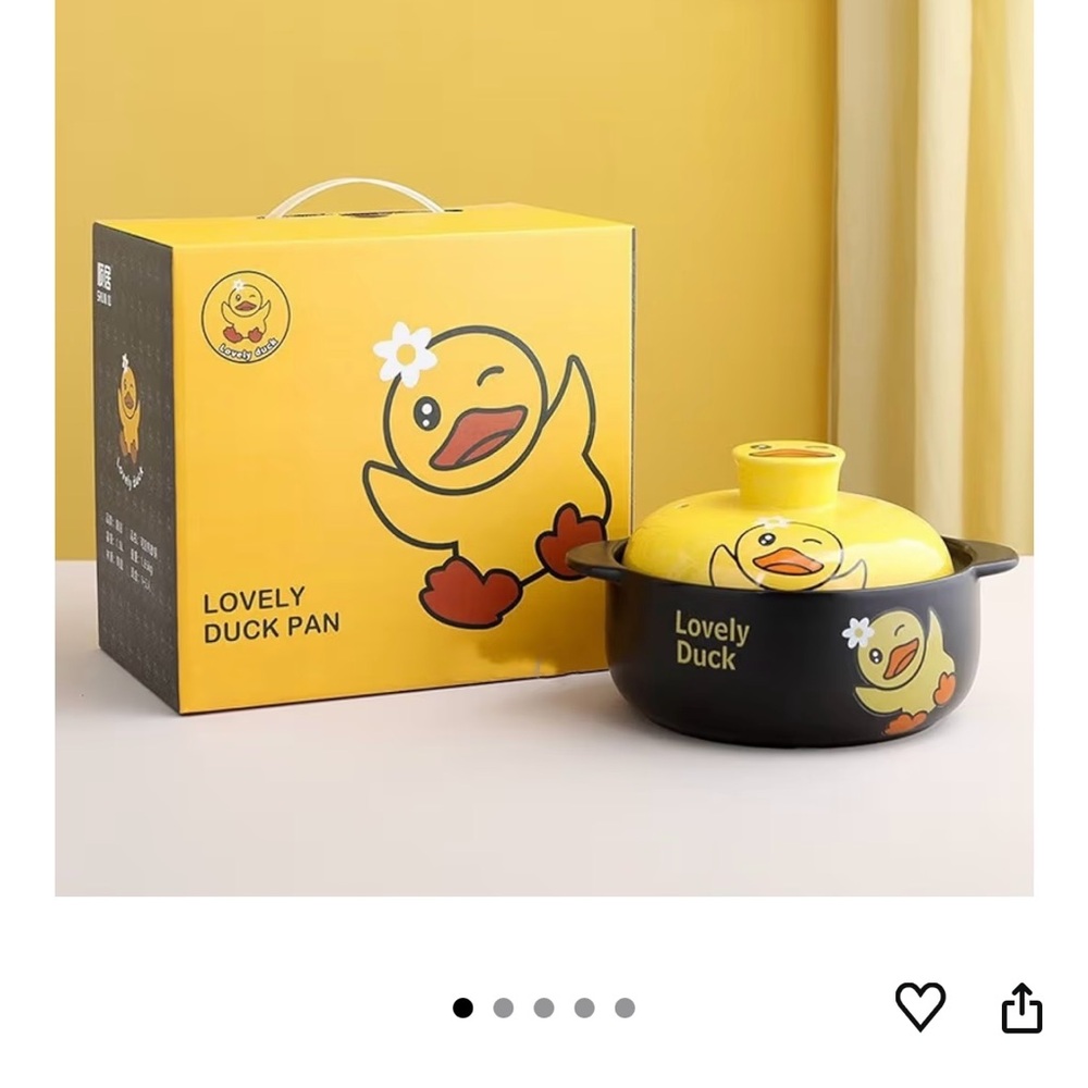Lovely Duck Pan - Yellow and Black